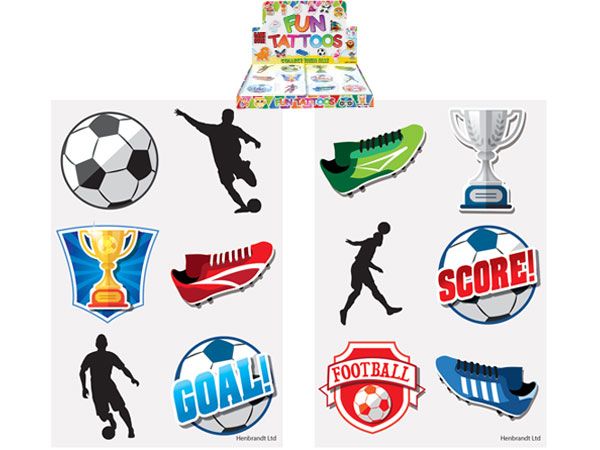 96x 6pk (576)  Football Tattoos