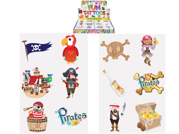 576x (96 x 6pk) Pirate Fun Tattoos