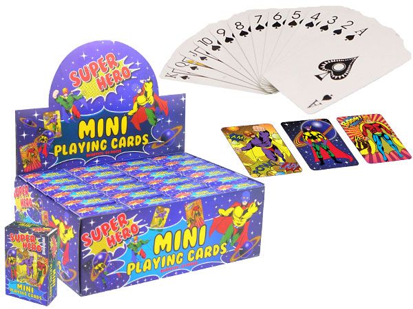 24x Superhero Mini Playing Cards...zzz