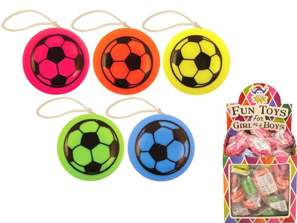 72 x Football Yo Yo...Assorted Neon Colours