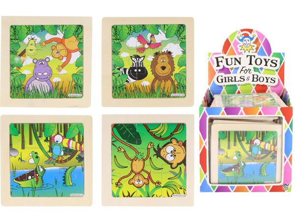 48 x Wooden Jungle Puzzle  zzz